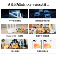 華為路由AX3 Pro wifi 6+千兆端口3000M無線速率上網(wǎng)保護碰聯(lián)網(wǎng)學(xué)生家用高速路由5G雙頻
